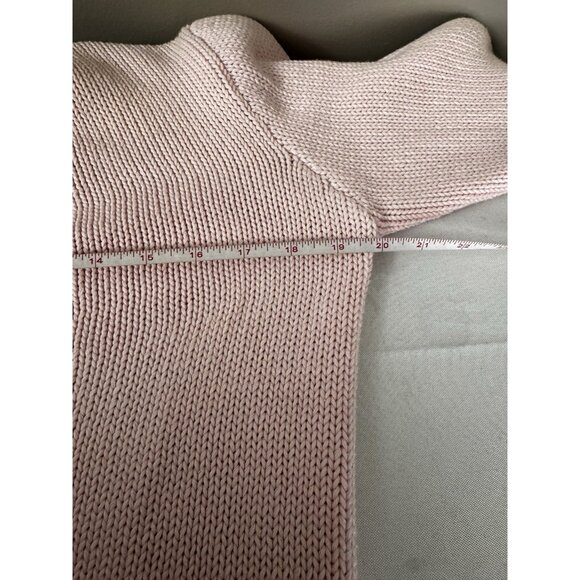 Talbots Women PL Baby Pink Cross Wrap Sweater Coquette Soft Girl Cottagecore Fit - Picture 6 of 12